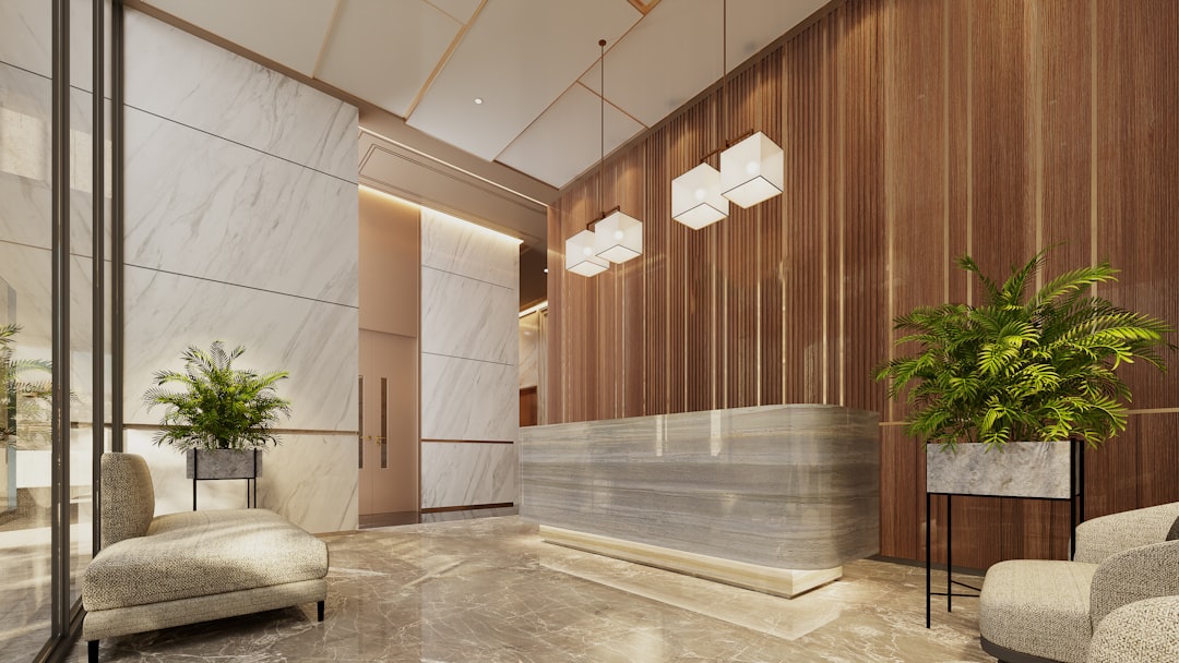 wellness homeopathy clinic reception with natural light and plants